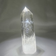 Blue needle clear quartz point / 蓝针白水晶柱 / 蓝针黄兔毛共生水晶柱 / Size29.7mmX25.7mmX106.5mmX149g