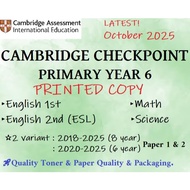 [PRINTED] Checkpoint Year 6 | Lower Secondary 2018- Oct 2025 | English, Maths, Science, ESL | Past Y