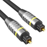 Kabel Audio Optik, Kabel Optik 1.5m/5ft untuk Soundbar [Kes Logam Nipis, Palam Berlapis Emas], Kabel