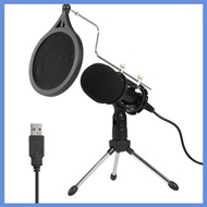 USB Condenser Microphone Recording Microphone Kit Karaoke Voice Microphone USB Drive-free Microphone