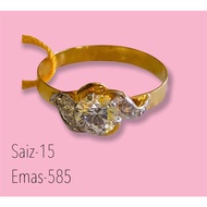 Cincin permata emas 585 tulen