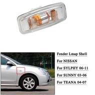 ไฟบังโคลนรถยนต์ไฟสัญญาณเลี้ยวด้านข้างสำหรับ Nissan Sylphy 2006-2011 Sunny 2003-2006 Teana 2004-2007กะพริบด้านข้าง