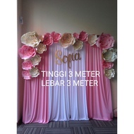 Backdrop background size: 3 METERS HEIGHT 3 METERS WIDTH