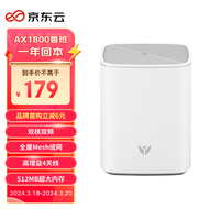 京东云无线宝 路由器  AX1800鲁班64G【一年回本】WiFi6千兆无线路由器  5G双频  Mesh 高速网络 家用路由器