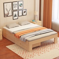 [Sg Sellers] Storage Bed Solid Wood Bed 1.8 M Double Bed With Headboard Tatami With drawers Solid Wooden Bed Frame  Single/Queen/King Bed Frame