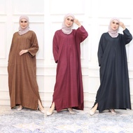 KAFTAN LINEN COTTON 2025 BY HANA 001 MUSLIMAH