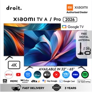 [NEW] Xiaomi TV A / A Pro 32” 43” 55” 65” –2026 Series 4K QLED | Google TV | Dolby Audio | FREE Digi