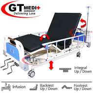 MN-3F GT MEDIT GERMANY 3 Function Double Crank Turn Medical Hospital Nursing Bed Mattress Infusion Stand Tilam Katil