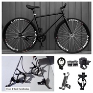 INSTOCKS *SALES* Fixie Black Frame &amp; Black Rim Fixie With Black Tyre Coaster Brakes New Bicycle