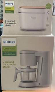 PHILIPS 飛利浦 HD5120    5000系列咖啡機  + PHILIPS 飛利浦 HD2640/11    5000系列多士爐   （兩件全新）一口價  $400。  不議價
