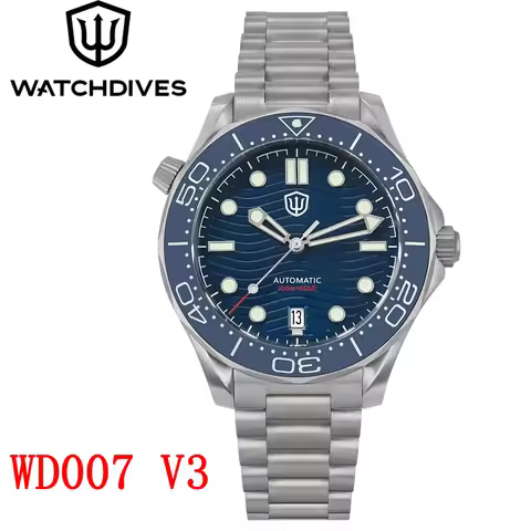 Watchdives WD007 V3 Titanium NTTD Dive Watch NH35 Automatic Movement Sapphire Super Luminous Domed C