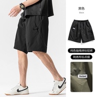 กางเกงขาสั้นทำงานชาย LAZY DAY ทรงหลวม ทรงบาง แห้งเร็ว 5 นิ้ว ปักลาย ทรงหลวม กางเกงขายาวทรงหลวมสำหรับ