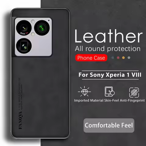 Luxury Sheepskin Leather Case For Sony Xperia 1 VIII for Xperia1 8th for Xperia1VIII 1VIII Silicone