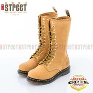【街頭巷口 Street】ORIS 女款  馬丁式工法14孔 女中筒靴 SB15797C02 黃色