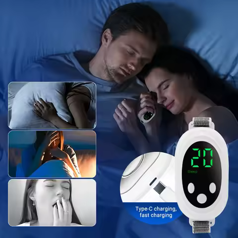 Handheld Sleep Aid Device Palm Pulse Sleep Massager Rechargeable Microcurrent Device for Help Improv