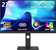 INNOCN 27" จอคอม 4k Monitor (New Model 2024) UHD 3840x2160 16:9 IPS-ADS 60Hz, HDR400 Calibrated Colors Accuracy ∆E＜1 WCG/Color Gamut sRGB 100%, DCI-P3 98%, AdobeRGB 95%, USB-C, DP HDMI - 27C1U-D/L