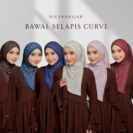 One Layer Curve Korean Chiffon Bawal Field 48 | 50 | 55 Bawal Bawal Printed Bawal Selapis Curve