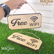 GANTUNGAN Cafe Sign Hanger FREE WIFI Wooden Icon Board/ FREE Resto Office/