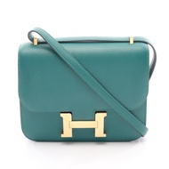 【二手】愛馬仕 (Hermes) Constance 3 Mini Vert Vertigo 皮革肩背包 女士二手 A