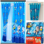 Gorden Hordeng Jendela pintu Karakter Hellokitty Doraemon Tirai Kamar Tidur tinggi 2 meter Gorden An