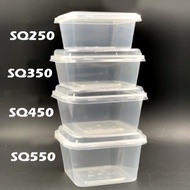 SQ250 / SQ350 / SQ450 / SQ550 / SQ650 PP Container with lid Microwavable Container