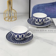 [Hot On Sale] European Style Set Classic Bone China Coffee Cup And Saucer Dinner Plate Afternoon Tea Double Cup Set Drinking Set Gift Box