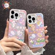 SOFTCASE CASING IMD GLOSSY RAINBOW GRADATION CUSTOM GARDEN BEAR FOR A74 A78 A98 C31 C33 C35 Y50 Y91 