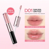 Double Ended Lip Gloss 1.5g+1.5g Color Holding Lip Glaze Hydrating Lip Jelly Moisturizing Multi Use 