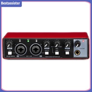 MD22การ์ดเสียงแบบพกพา48V Phantom Power USB อินเตอร์เฟซเครื่องเสียงสำหรับอุปกรณ์เครื่องเสียง