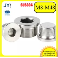 304 stainless steel flanged hexagonal plug, hexagonal ED ring sealing plug, with flange edge oil plu