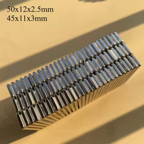 N52 50x12x2.5 45x11x3 Powerful Magnets Rectangle Square Neodymium Block Motor Generator Strong Engin