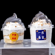 Murah 50Pcs 150Ml 200Ml Ice Cream Cup Transparent Party Packaging