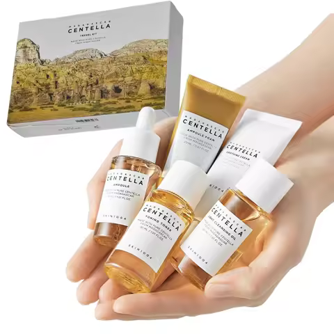 Centella Travel Travel Kit Toner Ampoule Soothing Cream Cleansing Oil Ampoule Foam Skincare Box Gift