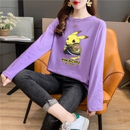 [AMYGO] Baju T Shirt Perempuan Lengan Panjang Women Long Sleeve Wanita Murah Baju T Shirt Perempuan Lengan Panjang T-shi