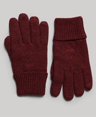 Superdry Vintage Logo Gloves-Dark Red Grit