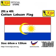 KIJO Cotton Labuan Flag 2x4ft Bendera Wilayah Labuan #FLBTC24