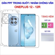 PPF stickers for Oneplus 12, Oneplus 12R with full back, screen