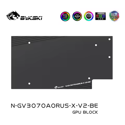Bykski N-GV3070AORUS-X-V2 Water Block Use for GIGABYTE Aorus RTX 3070 Master 8G/RTX 3060 Ti Master 8