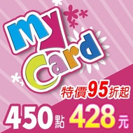 SOFTWORLD 智冠科技 MyCard 450點 點數卡 (95折起) -數位下載版