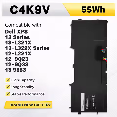 PowerHub C4K9V Laptop Battery Compatible with Dell xps 12 L221X 13 9333 9Q33 L321X L322X Replacement