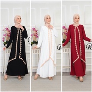 DRESS ABAYA LACE AMINAH DEWASA ELEGANT // DRESS ABAYA MUSLIMAH IRONLESS