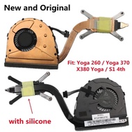 LENOVO THINKPAD X380 YOGA 260 YOGA 370 ND55C09 -15B11 DC5V 0.40A LAPTOP CPU FAN WITH HEATSINK
