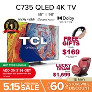 TCL C735 QLED 4K Google TV 98 inch |iMAX Enhanced| 144 Hz VRR | HDMI 2.1 | Dolby Atmos |  Android TV