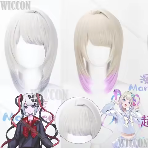 Rain Anime NEEDY Game OVERLOAD Girl Angel-chan Cosplay Costume Short Wig Prop Y2K Jirai Kei Hair Wom