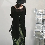 新品 新中式国风镂空防晒罩衫上衣女2024春夏新款气质显瘦蝴蝶元素上衣4.23