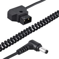 [STC1] Andoer Coiled 98cm/38.5inch D-Tap 2Pin Male to DC 5.5 * 2.1mm Adapter Cable Extension Elastic