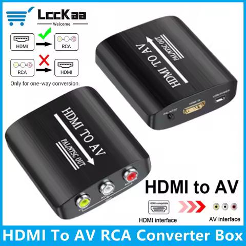 1080P HDMI-compatible To RCA AV Composite Converter Adapter HDMI To AV Audio Video Adapter HDMI2AV W