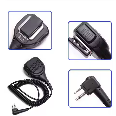 SWXF Radio Walkie TalkieRadio 2 Pin Speaker Microphone for Radios GP88S GP3688 GP2000