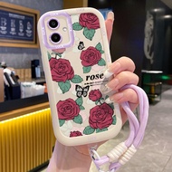 Samsung A06 4G A05 M05 F05 A05s Case Cute Flower Case With Lanyard