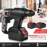 15000mAh 1000W Rechargeable Electric Rotary Hammer Cordless Multifunction Hammer Impact Drill Power Tool for Makita 18V Battery